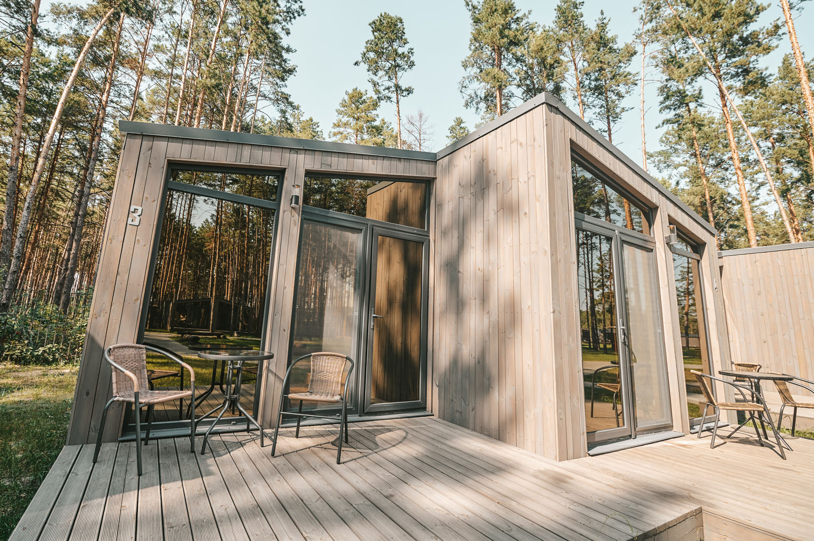 Picture of a wooden building in the forest